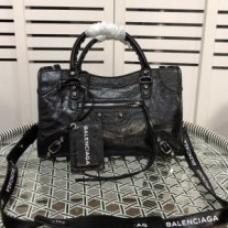 Balenciaga Mini Classic City Shoulder Bag Calfskin In Black