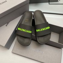 Balenciaga Pool Slides UniseX In BlackGreen
