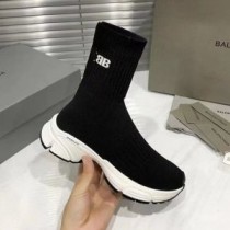 Balenciaga Speed 30 Sneakers High Monocolor Knit UniseX In Black