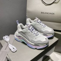 Balenciaga Triple S Sneakers UniseX In GrayPurple