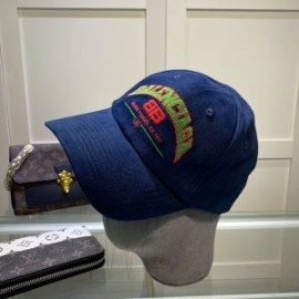 Balenciaga BB Embroidered Cotton Cap In Navy Blue