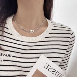 Balenciaga B 20 Necklace In Silver