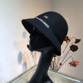 Balenciaga Bowler Hat With Mesh In Black