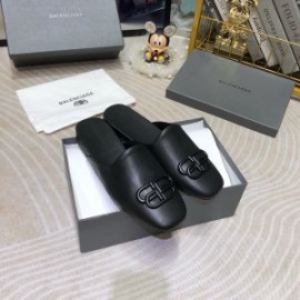 Balenciaga Cosy BB Mules Smooth Calfskin Women In Black