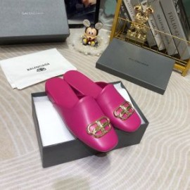 Balenciaga Cosy BB Mules Smooth Calfskin Women In Rose