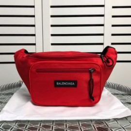 Balenciaga EXplorer Beltpack Patched Nylon In Red