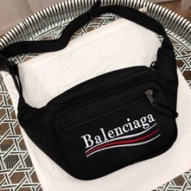 Balenciaga EXplorer Beltpack Political Campaign Nylon In Black