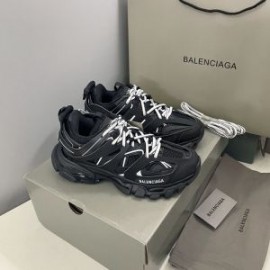 Balenciaga Glow In The Dark Track Sneakers UniseX In BlackWhite