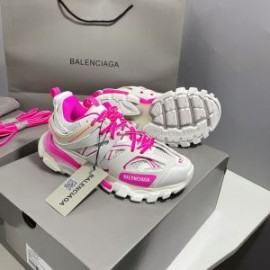 Balenciaga Glow In The Dark Track Sneakers UniseX In Rose