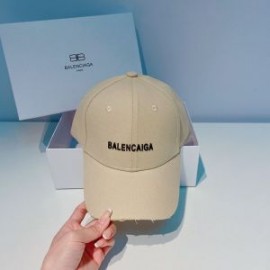 Balenciaga Logo Front Baseball Cap In Apricot