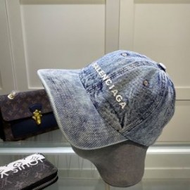 Balenciaga Logo Front Cap In Blue