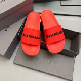 Balenciaga Pool Slides UniseX In Red