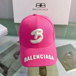 Balenciaga Single B Cap Cotton Drill In Pink