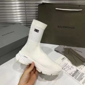 Balenciaga Speed 30 Sneakers High Monocolor Knit UniseX In White