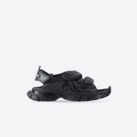 Balenciaga Track Sandals Rubber UniseX In Black