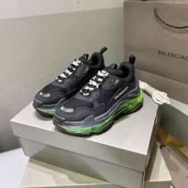 Balenciaga Triple S Sneakers Multicolor Sole UniseX In BlackGreen