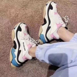 Balenciaga Triple S Sneakers Women In BeigePink