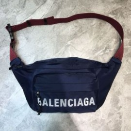 Balenciaga Wheel Beltpack Canvas In Navy BlueRed